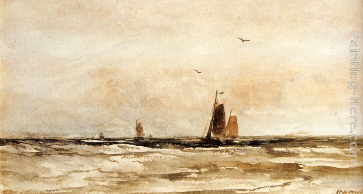 Seascape painting - Hendrik Willem Mesdag Seascape art painting